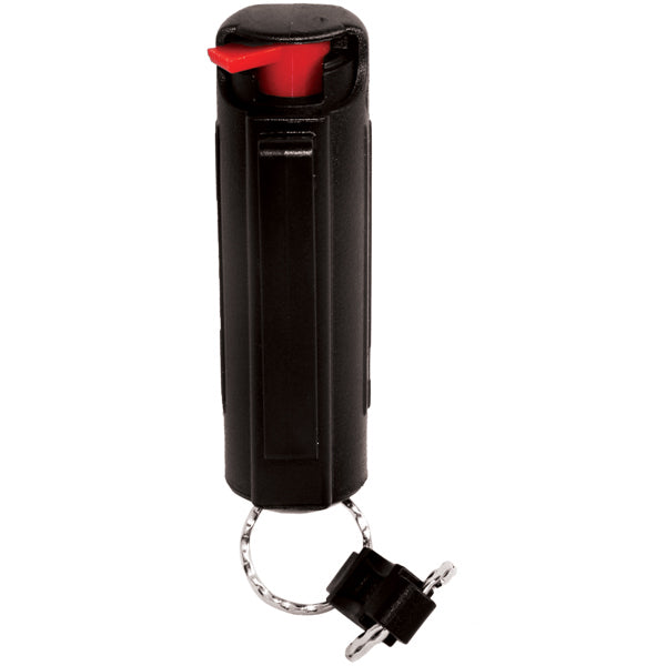 Pepper Shot 1.2% MC 1/2 oz Pepper Spray Hard Case Belt Clip and Quick Release Key Chain