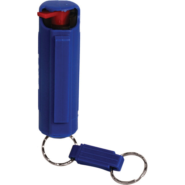 Pepper Shot 1.2% MC 1/2 oz Pepper Spray Hard Case Belt Clip and Quick Release Key Chain